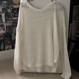 Hollister white oversized sweater